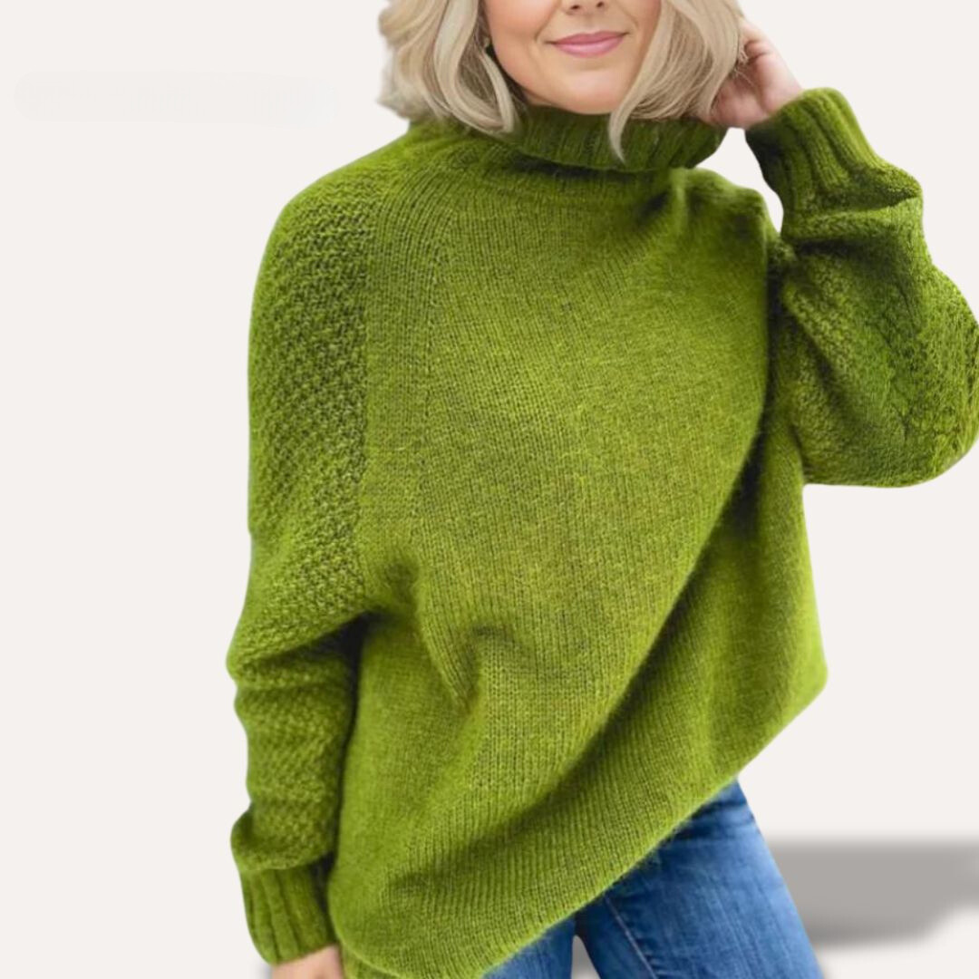 MONIKA® | Eleganter Hoher Kragen Pullover