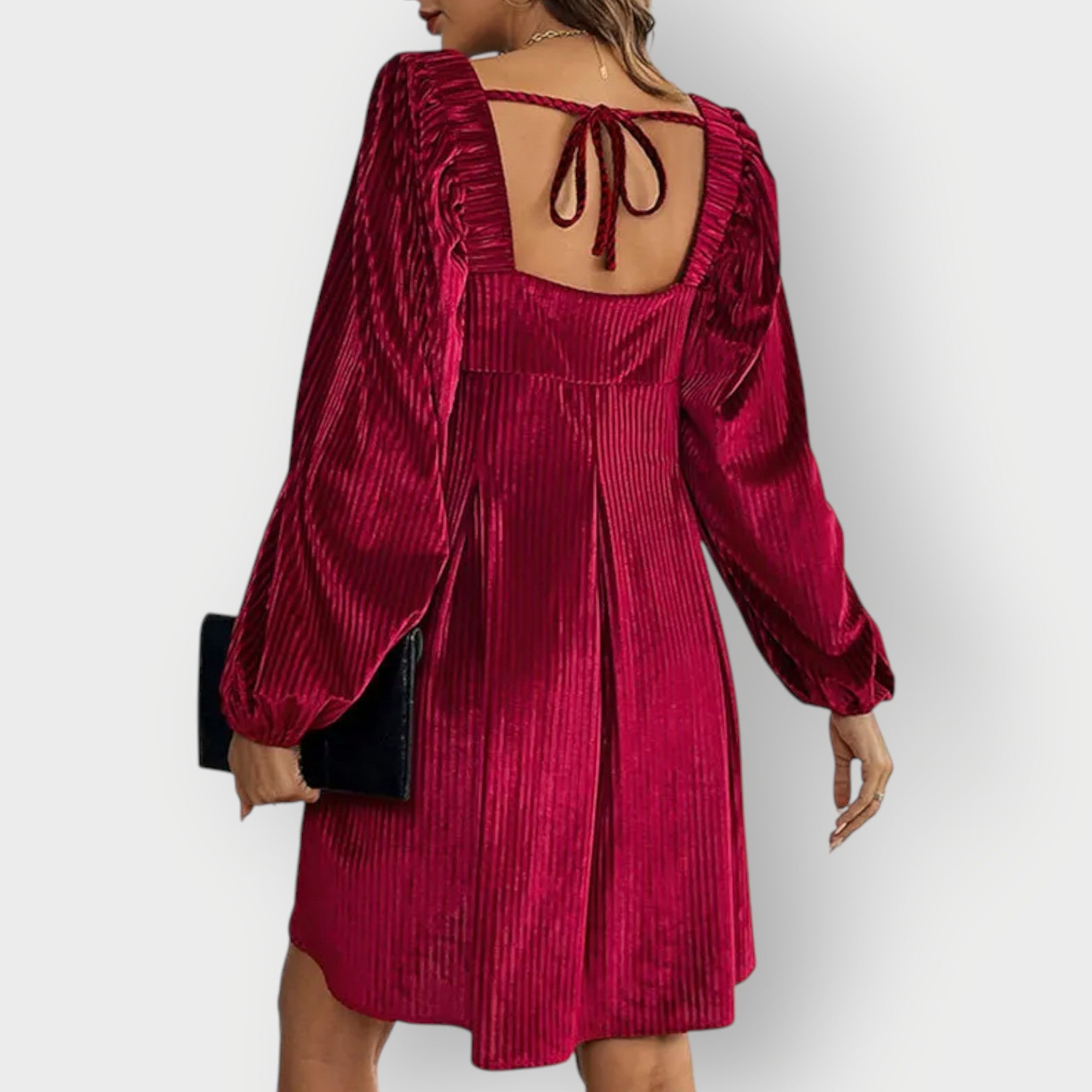 Micah - Velvet Chic Backless Square Dress