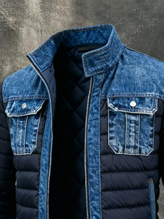 HYBRIDE STEPP-JACKE AUS DENIM